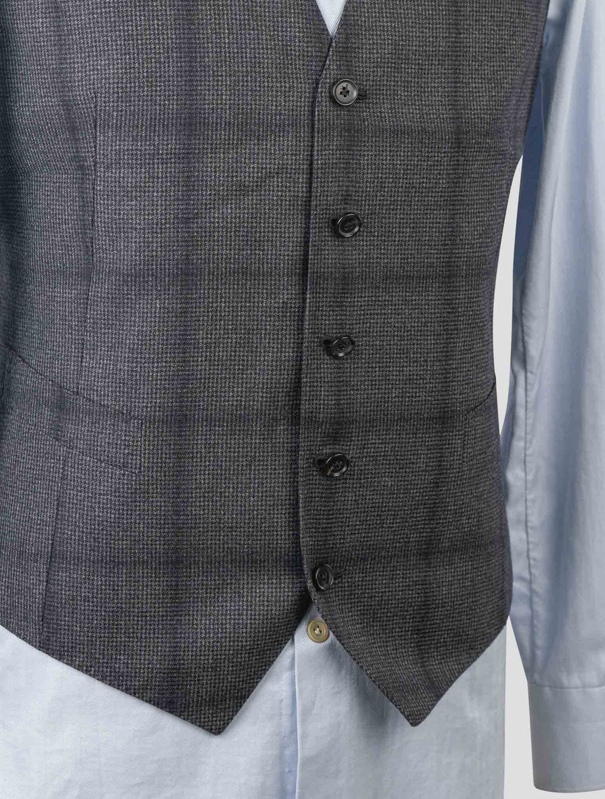 Isaia Gray Wool Vest