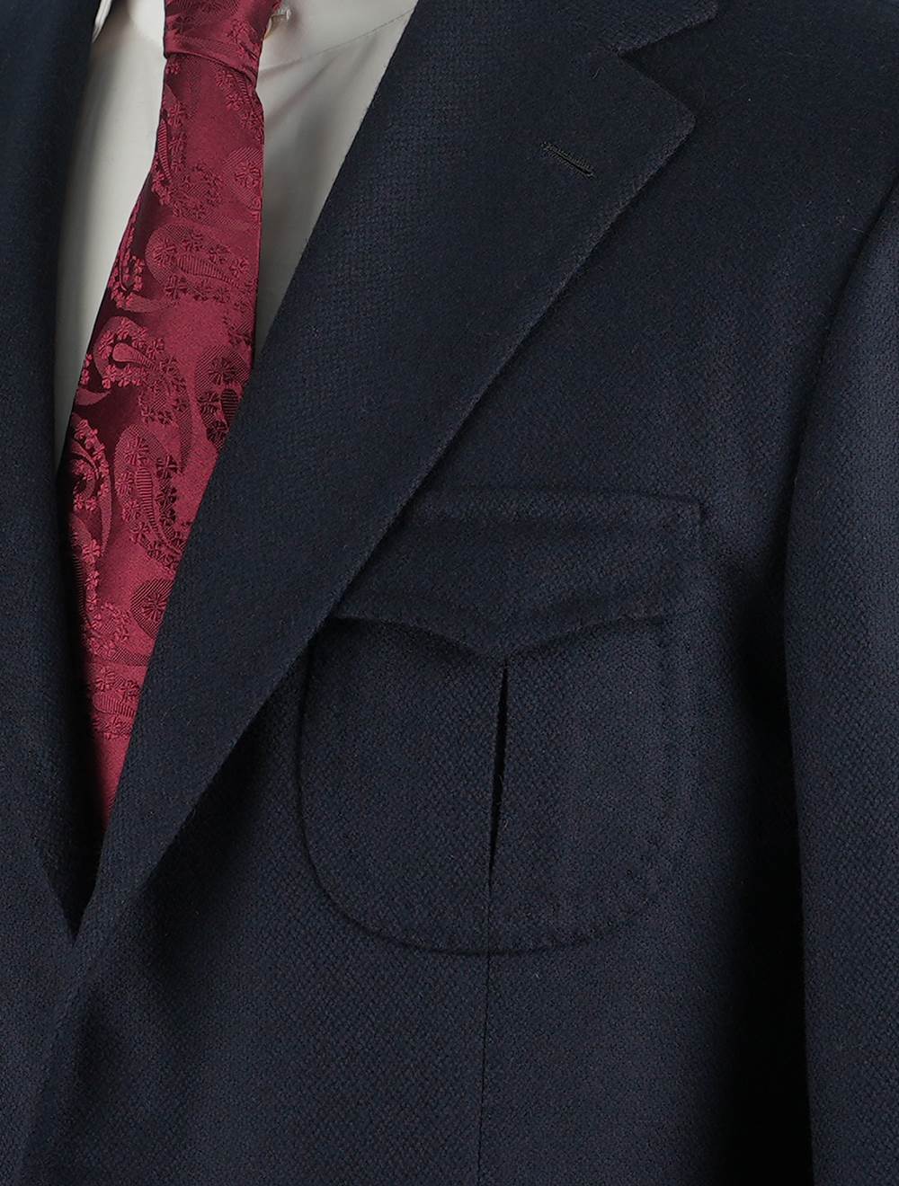 Cesare Attolini Blue Black Wool Cashmere Blazer