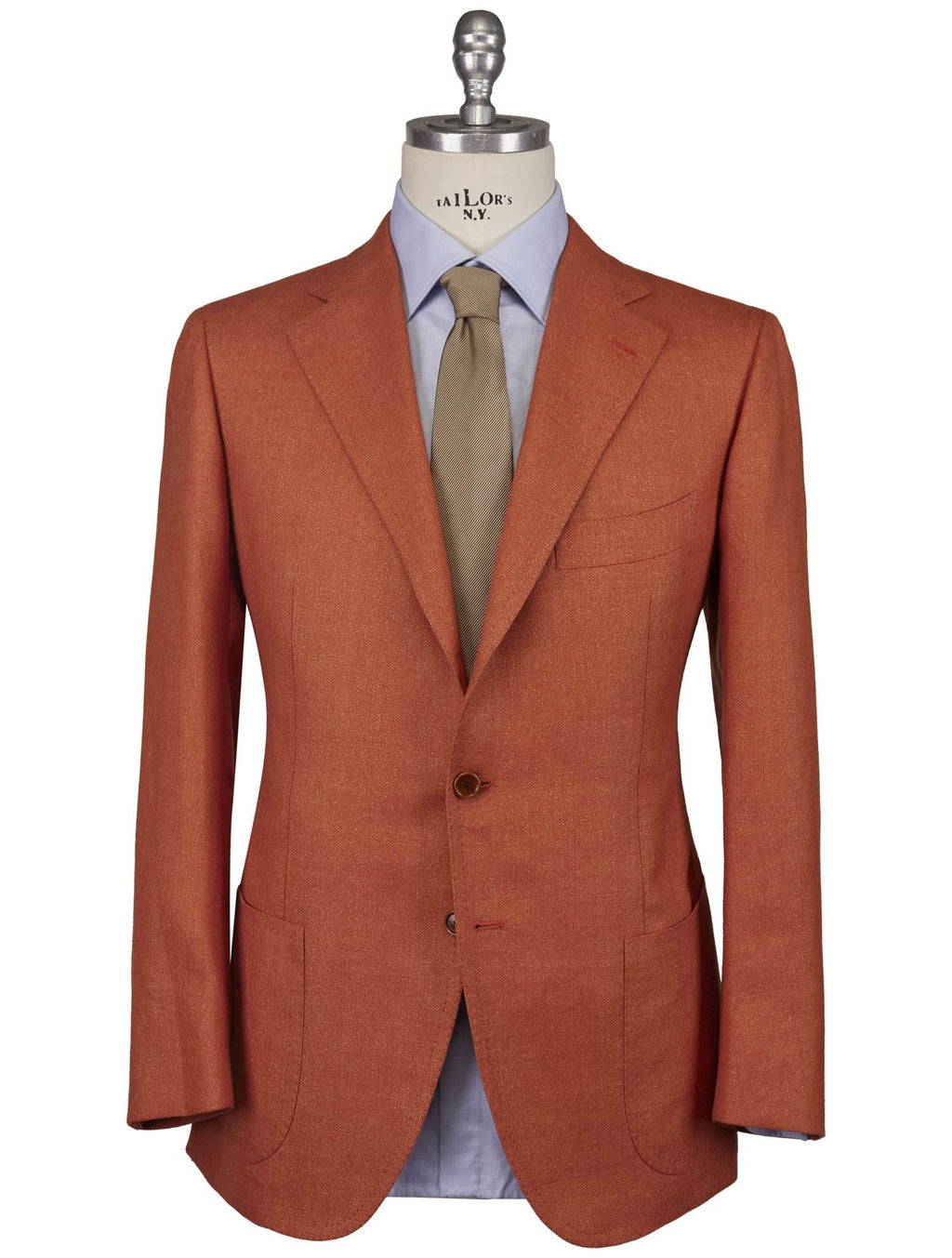 Cesare Attolini Cesare Attolini Orange Wool Linen Blazer Orange 000
