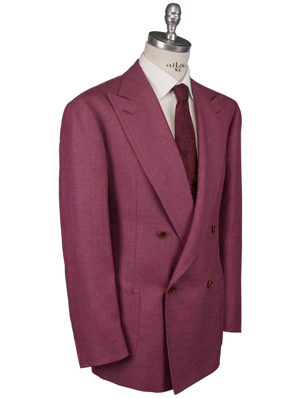 Cesare Attolini Cesare Attolini Purple Wool Linen Blazer Purple 000