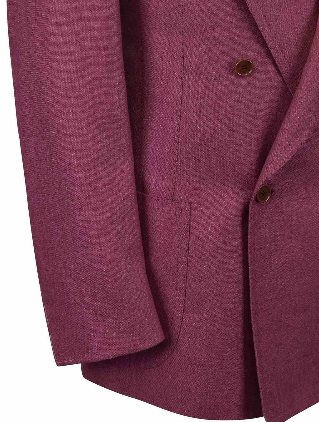 Cesare Attolini Purple Wool Linen Blazer