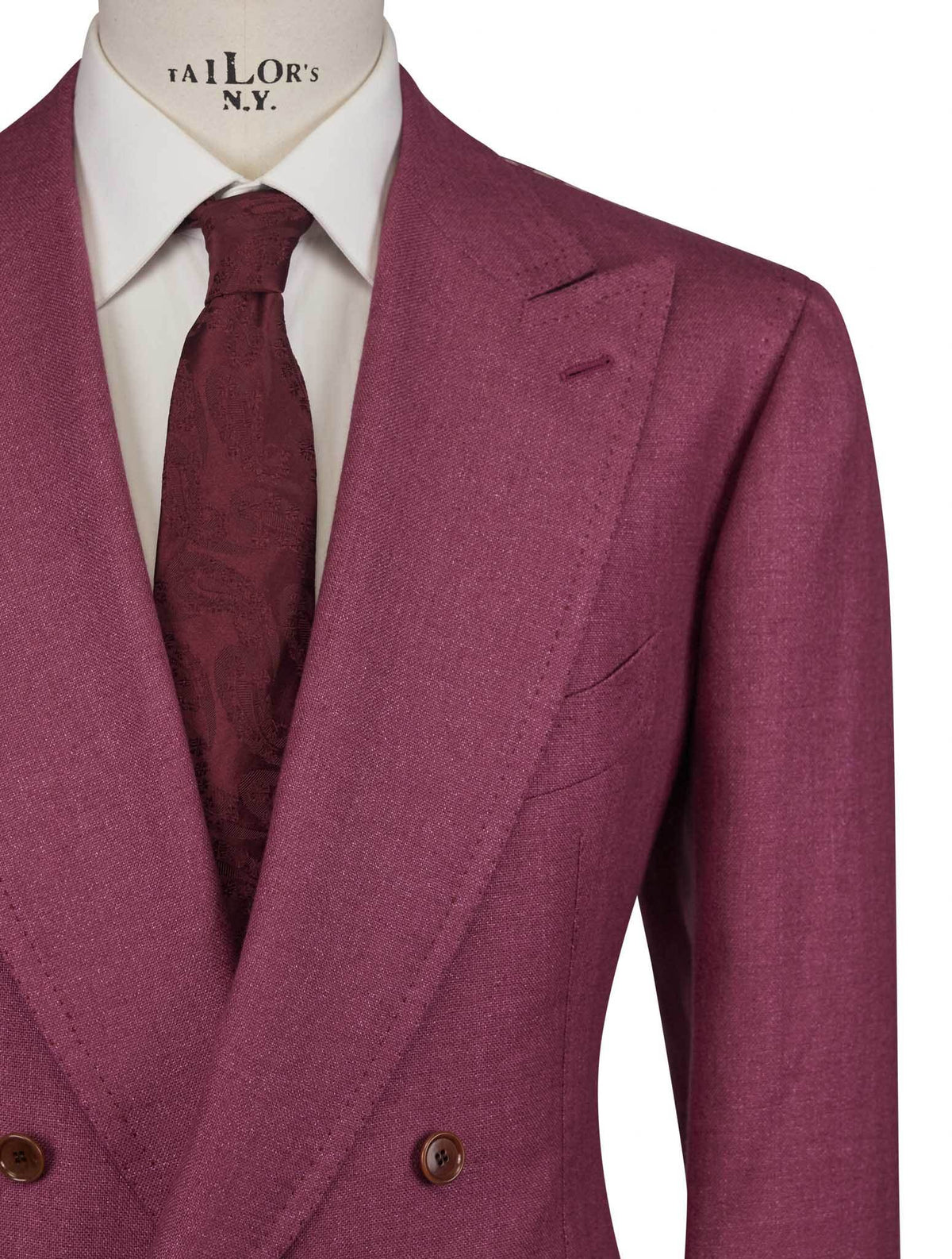 Cesare Attolini Purple Wool Linen Blazer