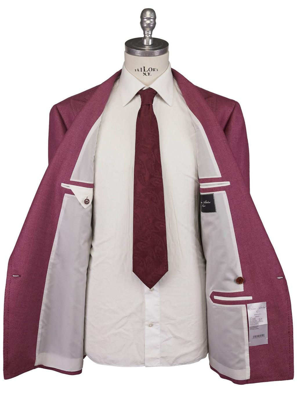 Cesare Attolini Purple Wool Linen Blazer