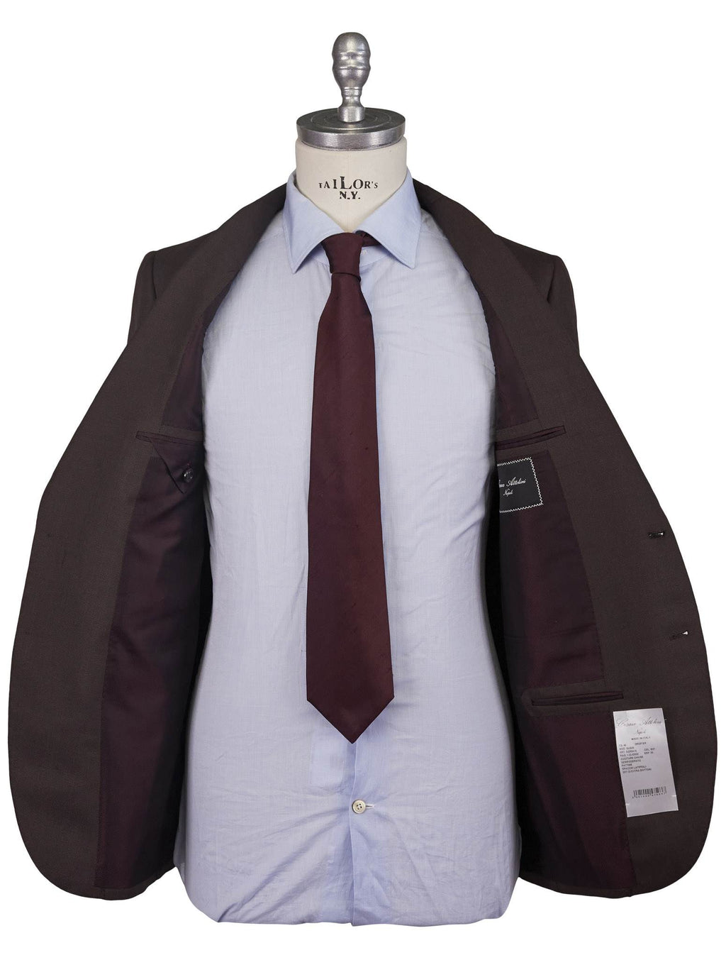 Cesare Attolini Brown Wool Silk Ea Blazer