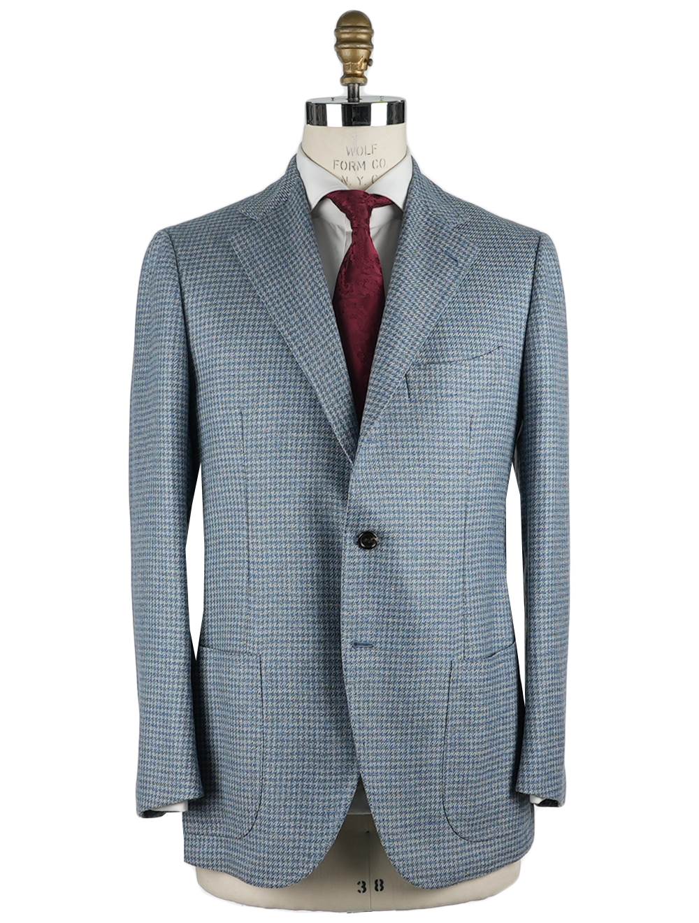 Cesare Attolini Cesare Attolini Light Blue Wool Linen Blazer Light Blue 000