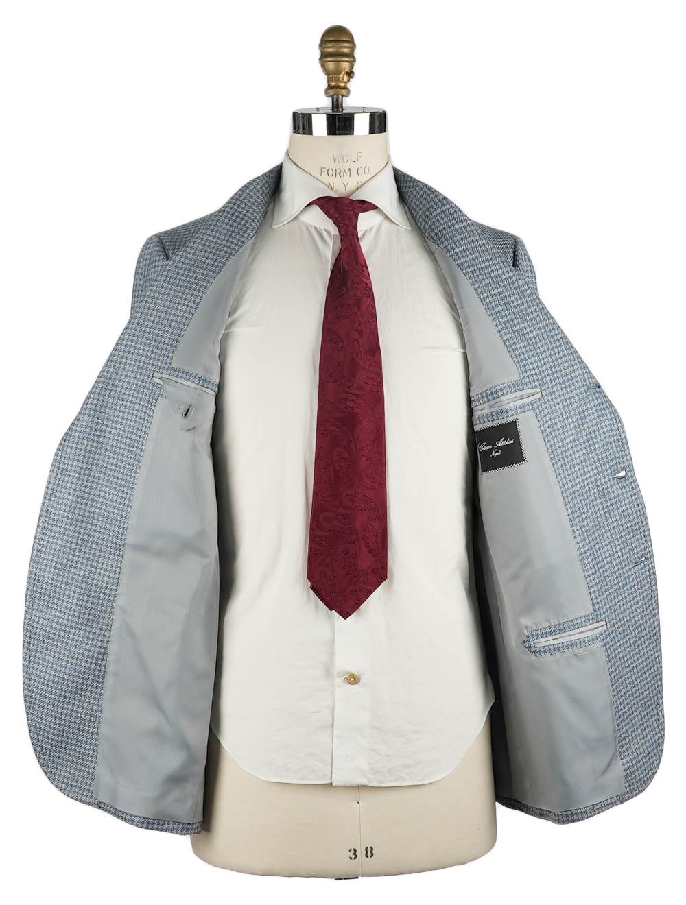 Cesare Attolini Light Blue Wool Linen Blazer