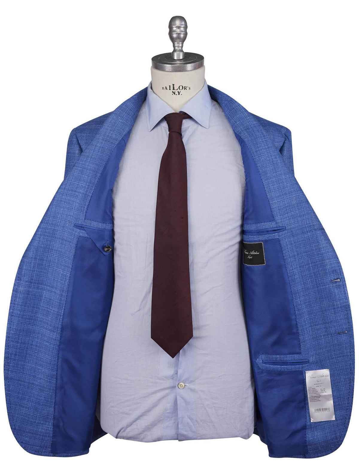 Cesare Attolini blu Wool silk linen Blazer