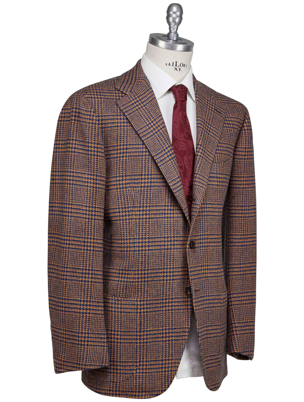 Cesare Attolini Cesare Attolini Brown Blue Lambswool Blazer Brown / Blue 001