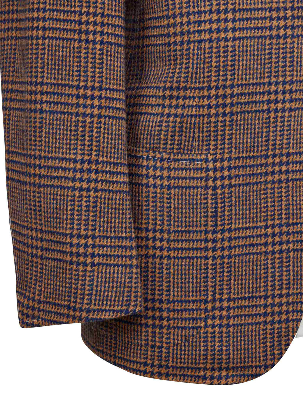 Cesare Attolini Brown Blue Lambswool Blazer