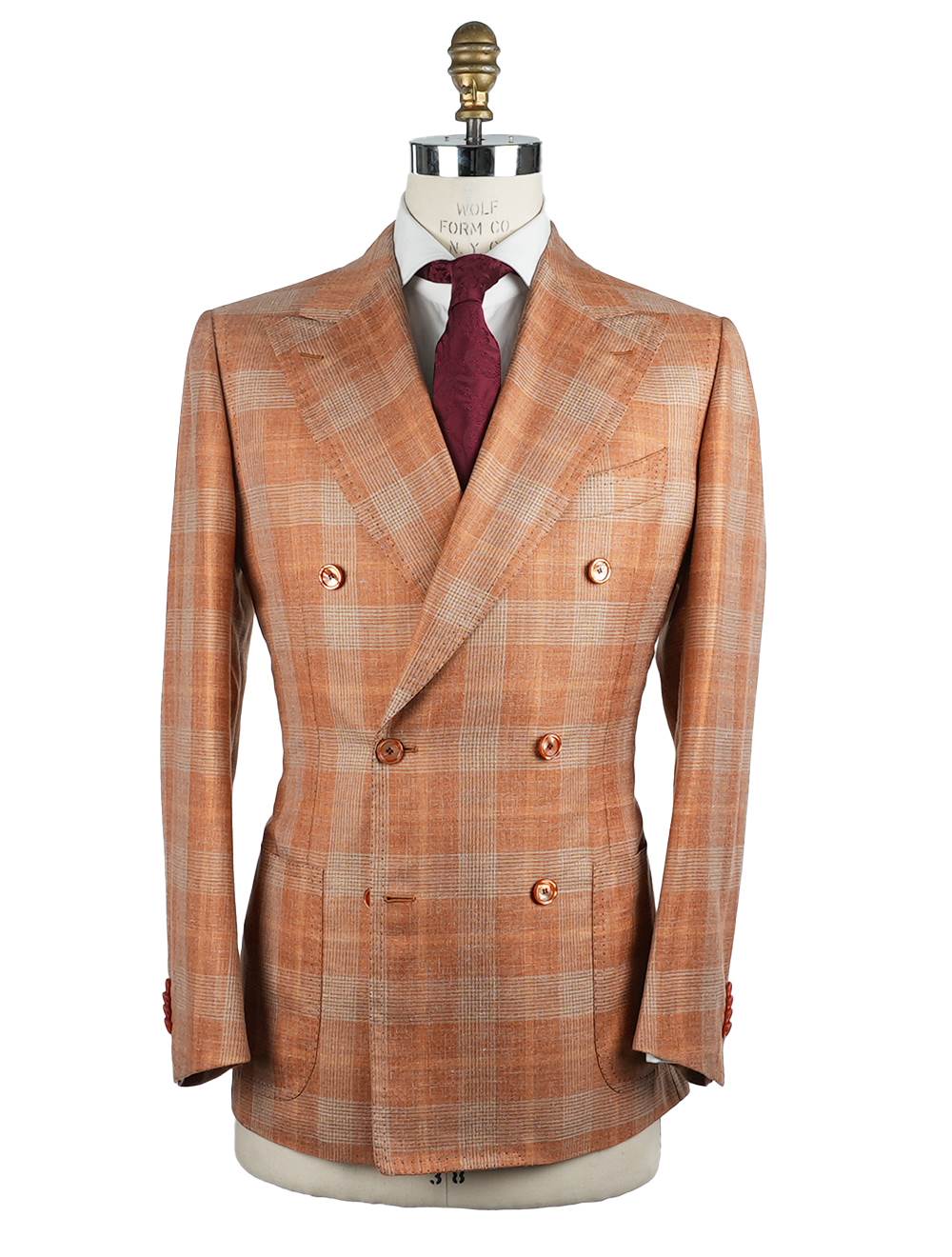 Cesare Attolini Cesare Attolini Orange Wool Silk Linen Blazer Orange 000