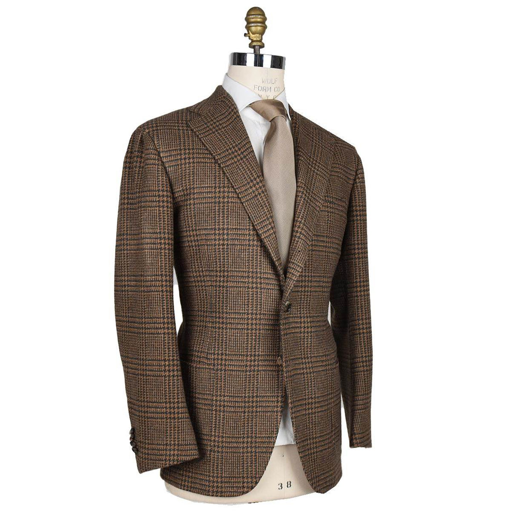 Cesare Attolini Cesare Attolini Lambswool Beige Green Blazer Beige/Green 001