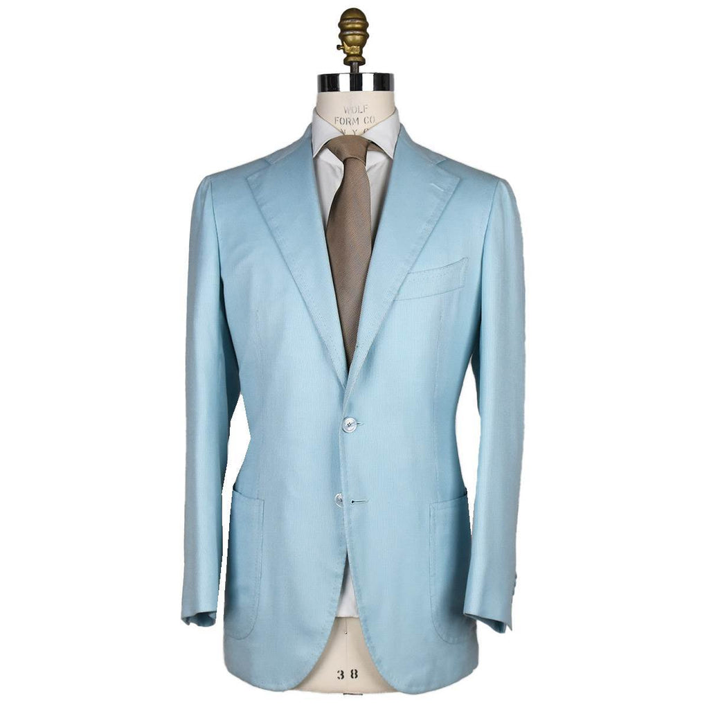 Cesare Attolini Cesare Attolini Cashmere Light Blue White Blazer Light Blue/White 000