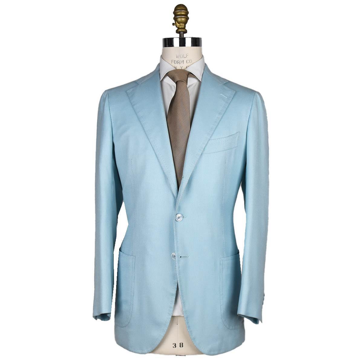 Cesare Attolini Cesare Attolini Cashmere Light Blue White Blazer Light Blue/White 000