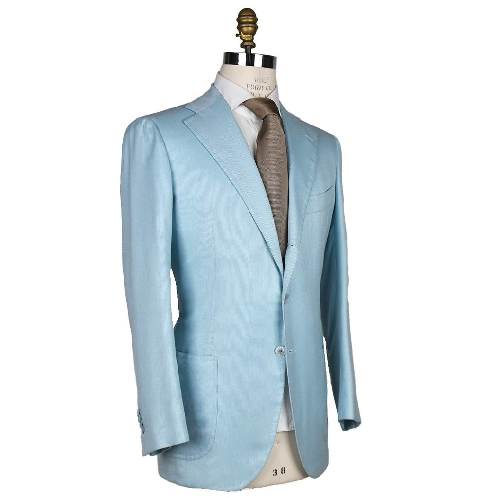 Cesare Attolini Cesare Attolini Cashmere Light Blue White Blazer Light Blue/White 001