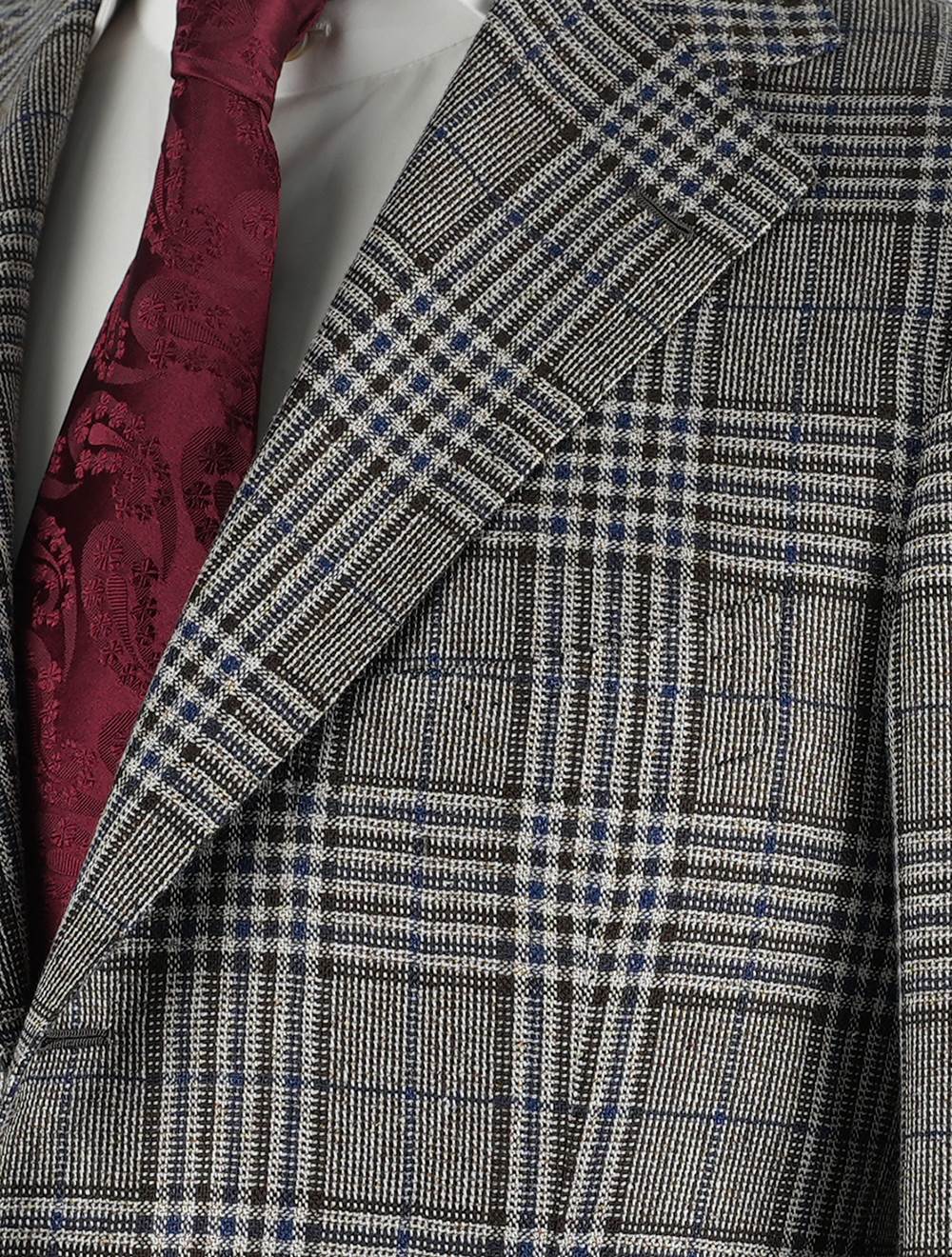 Cesare Attolini Multicolor Wool Linen Silk Blazer