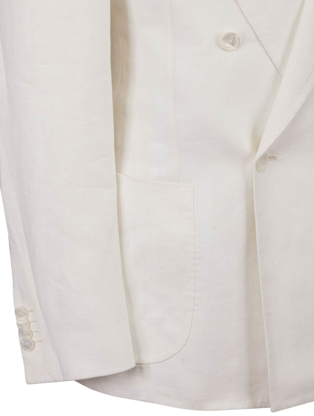Cesare Attolini White Linen Blazer