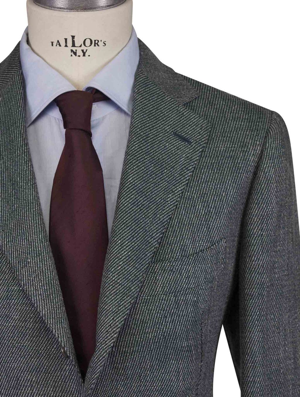 Cesare Attolini Green Wool Linen Blazer