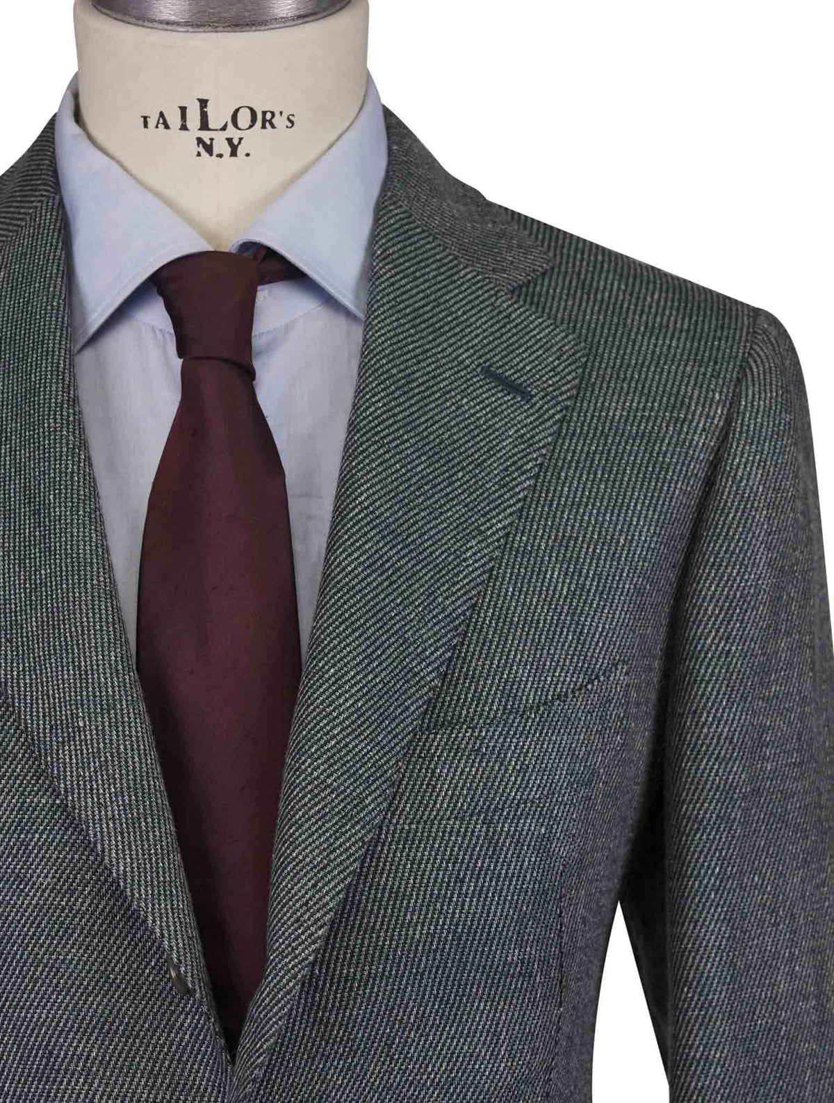 Cesare Attolini Green Wool Linen Blazer