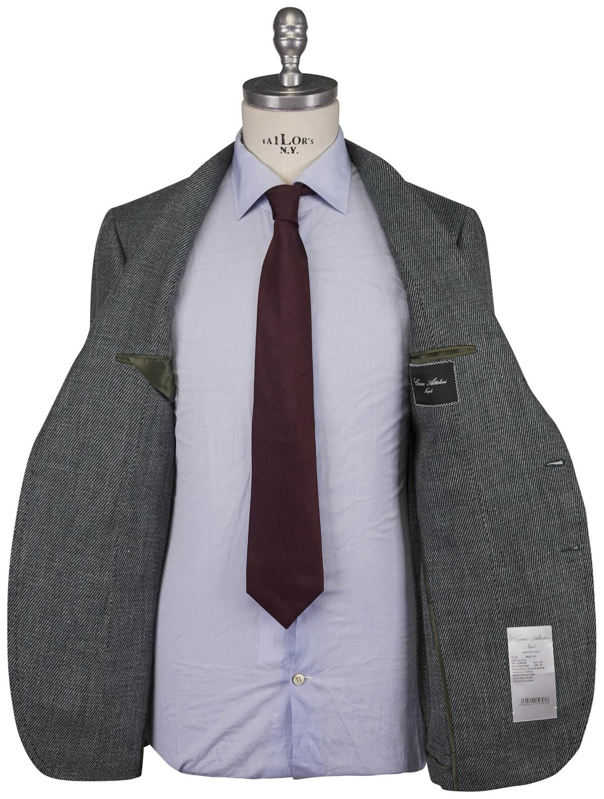 Cesare Attolini Green Wool Linen Blazer