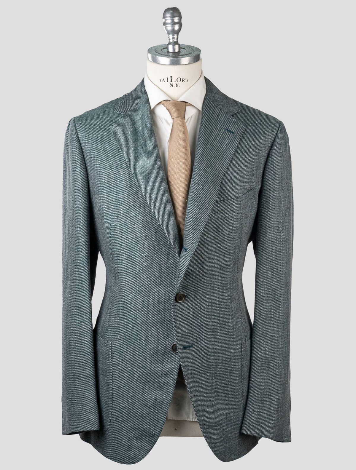 Cesare Attolini Green Wool Linen Blazer