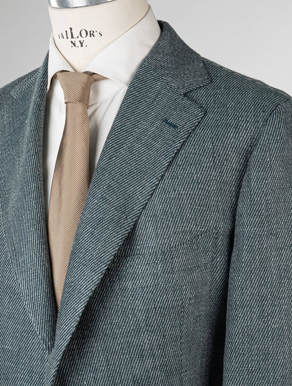 Cesare Attolini Green Wool Linen Blazer
