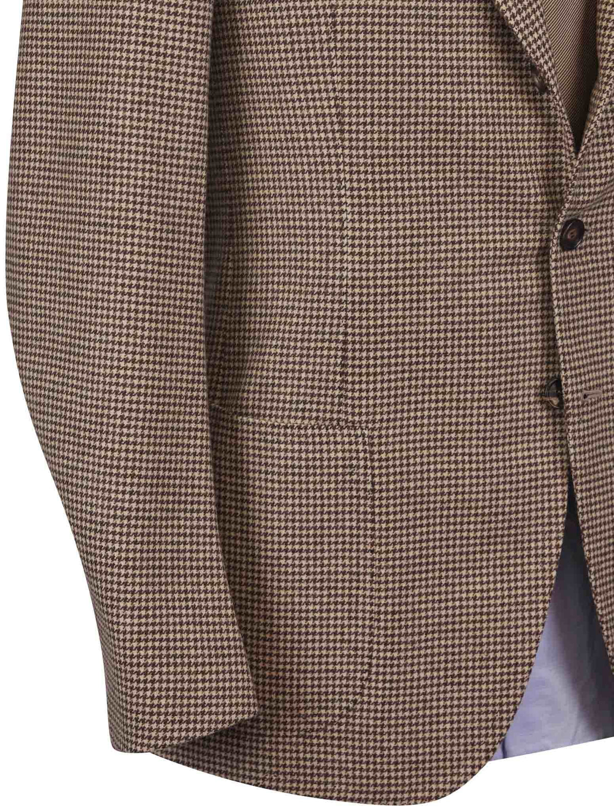 Cesare Attolini Brown Beige Wool Blazer