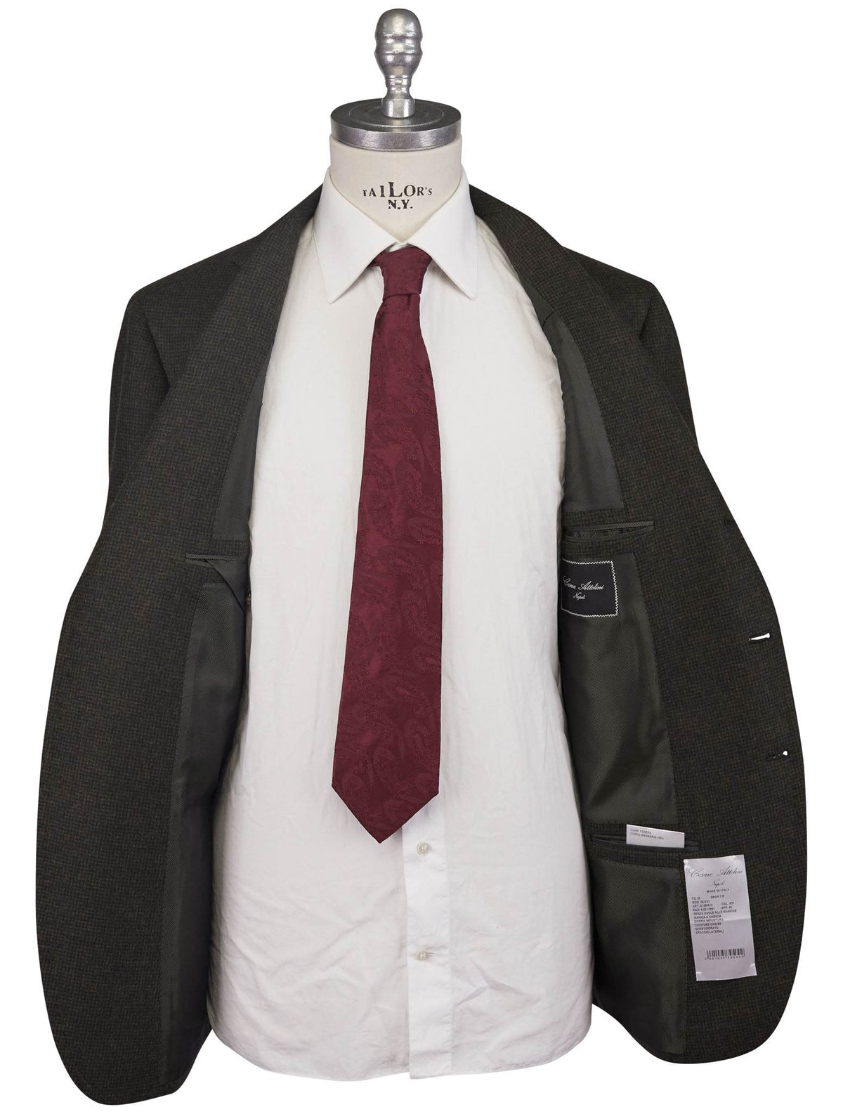 Cesare Attolini Green Blue Wool Cashmere Blazer