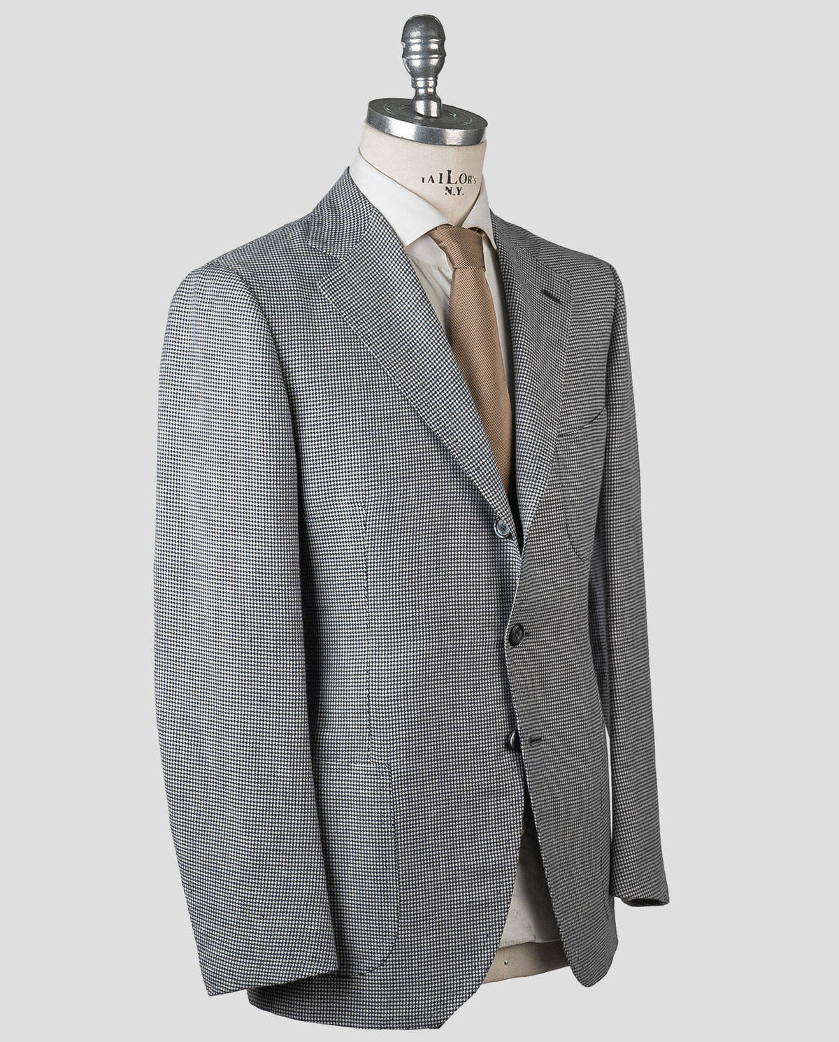 Cesare Attolini Cesare Attolini Black White Wool Linen Blazer Black / White 001