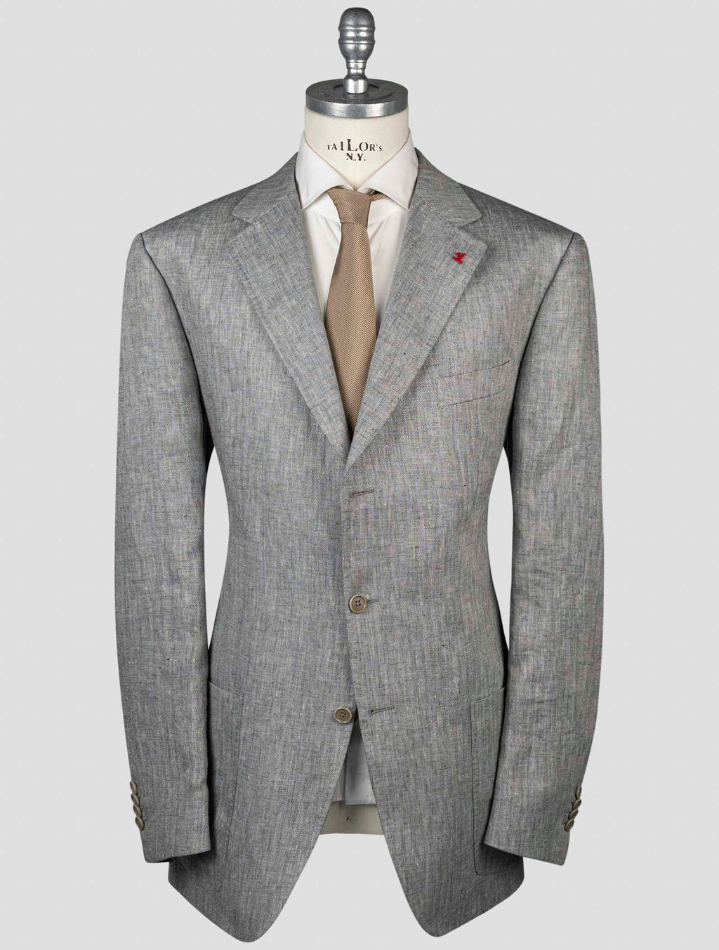 Isaia Isaia Gray Linen Blazer Gray 000