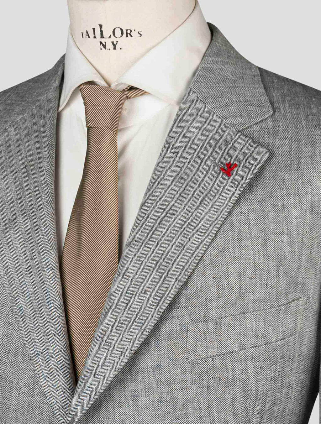 Isaia Gray Linen Blazer