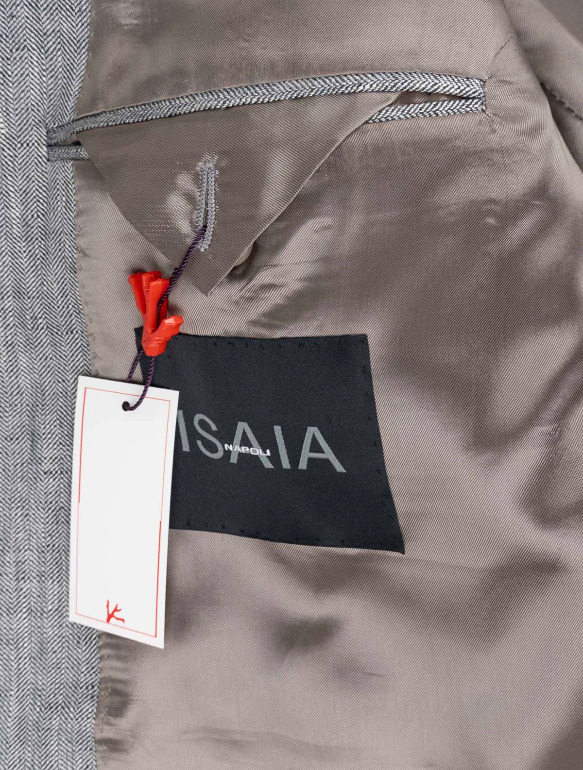 Isaia Gray Linen Blazer