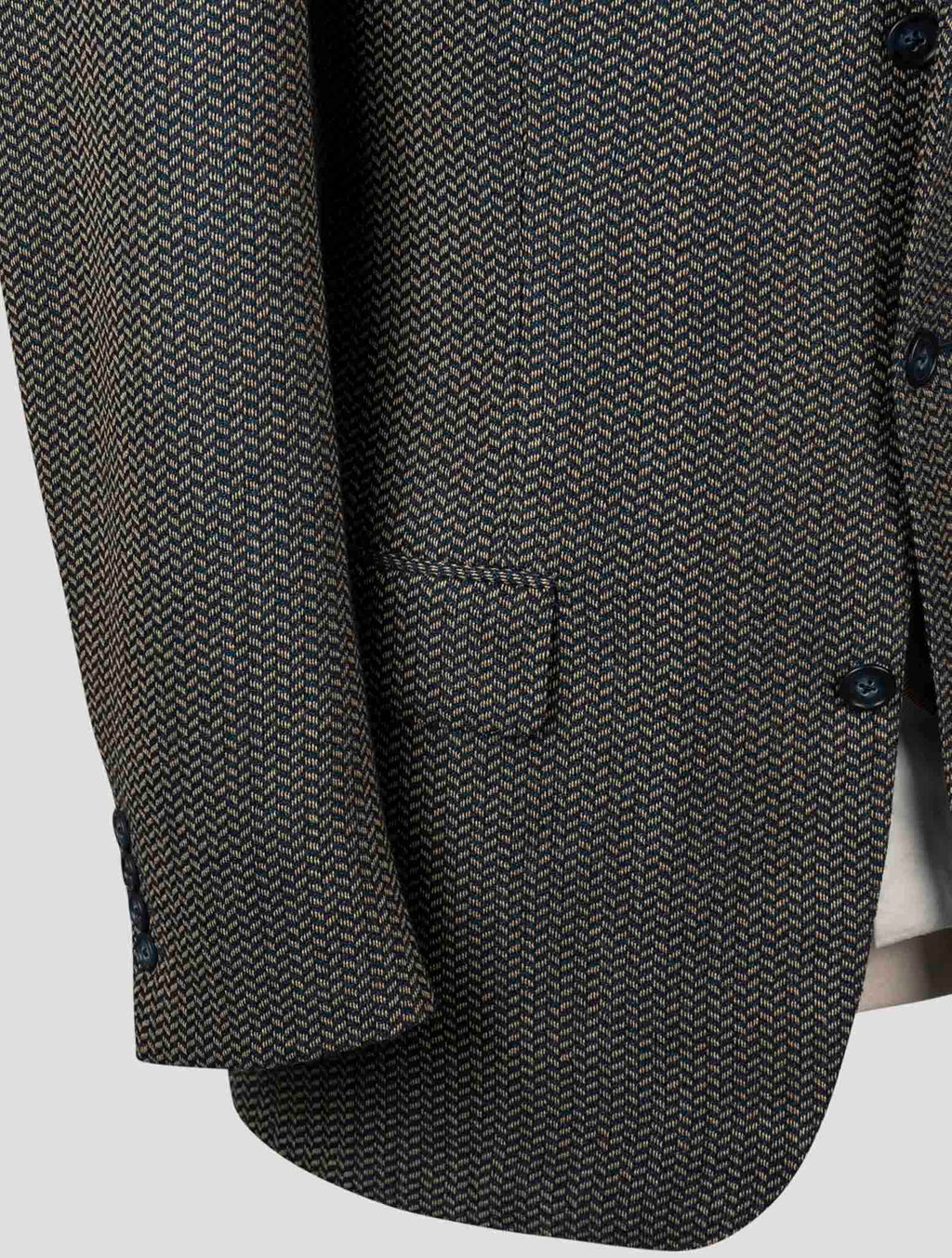 Isaia Multicolor Virgin Wool Blazer