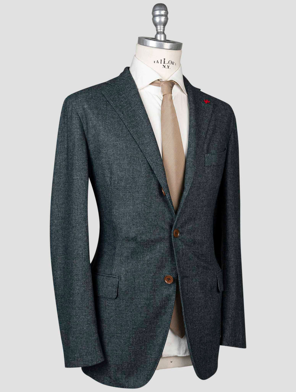 Isaia "Isaia Green Cashmere Polyamide Blazer		" Green 001