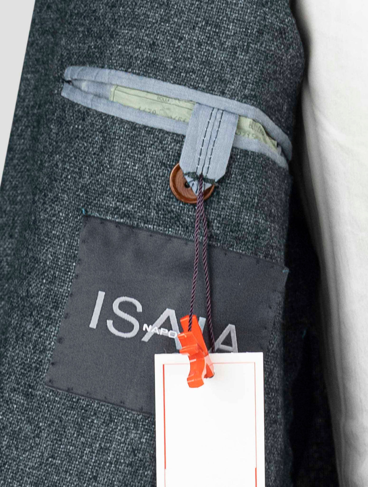 Isaia Green Cashmere Polyamide Blazer