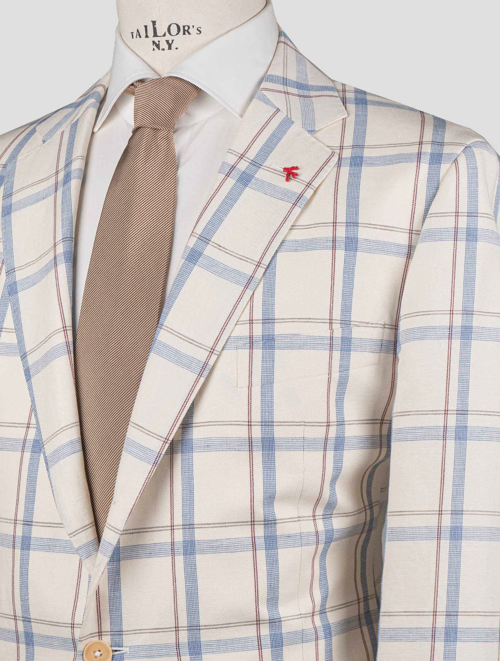 Isaia Multicolor Linen Cotton Blazer