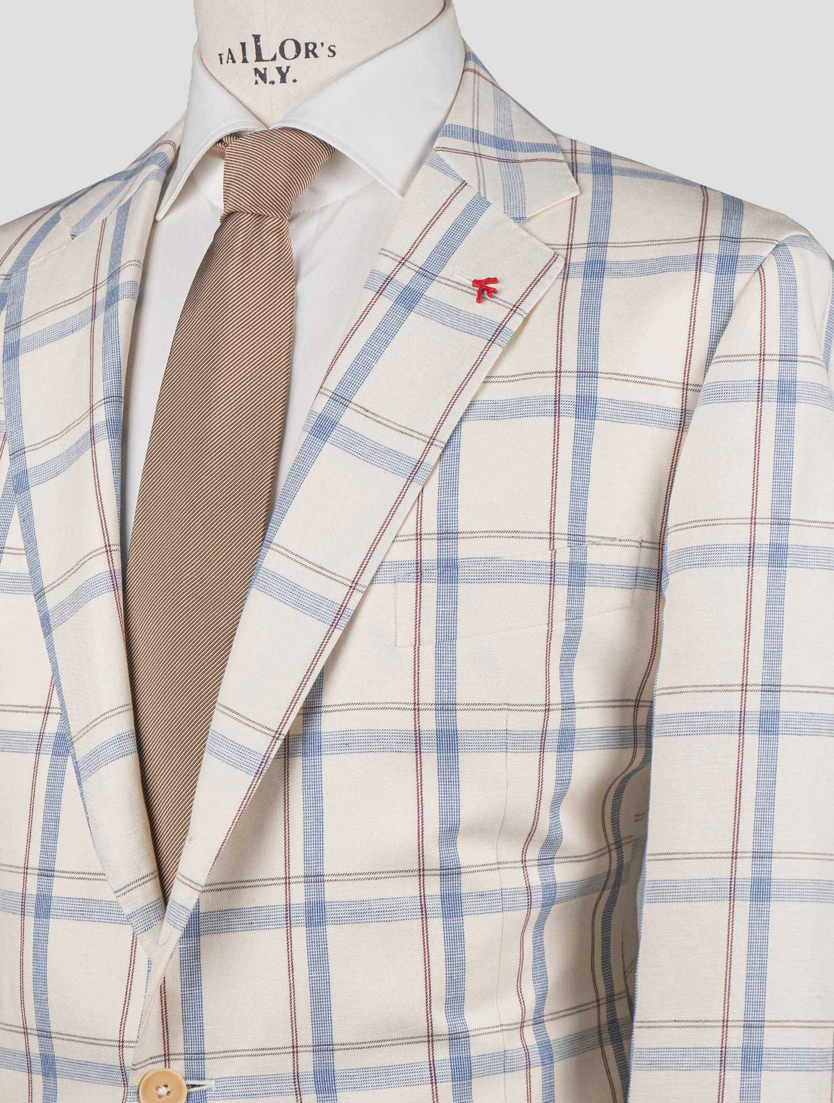 Isaia Multicolor Linen Cotton Blazer