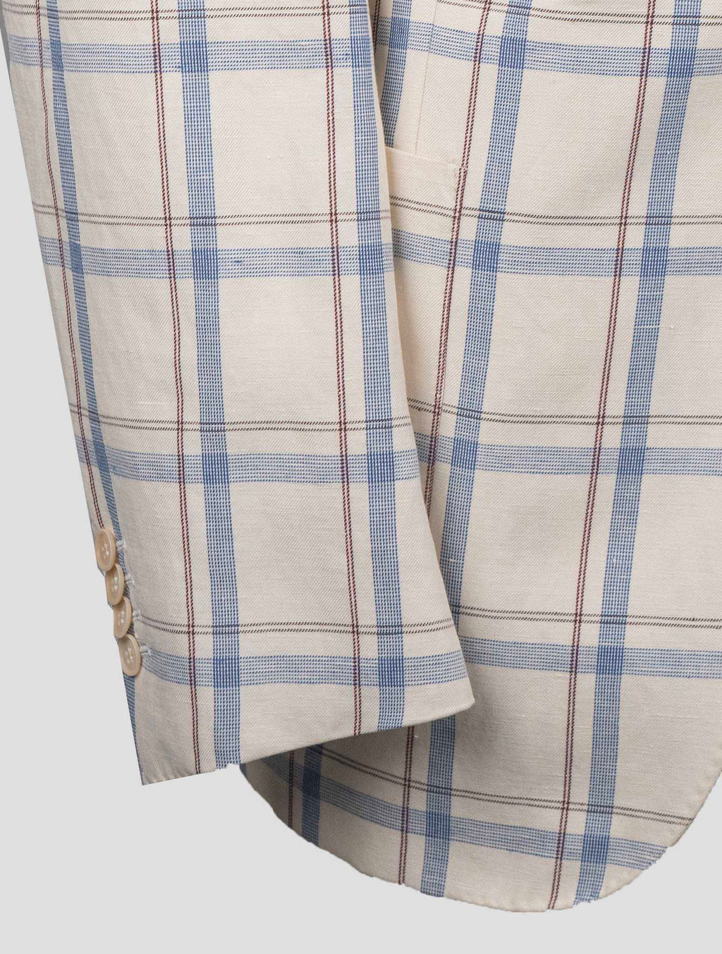 Isaia Multicolor Linen Cotton Blazer