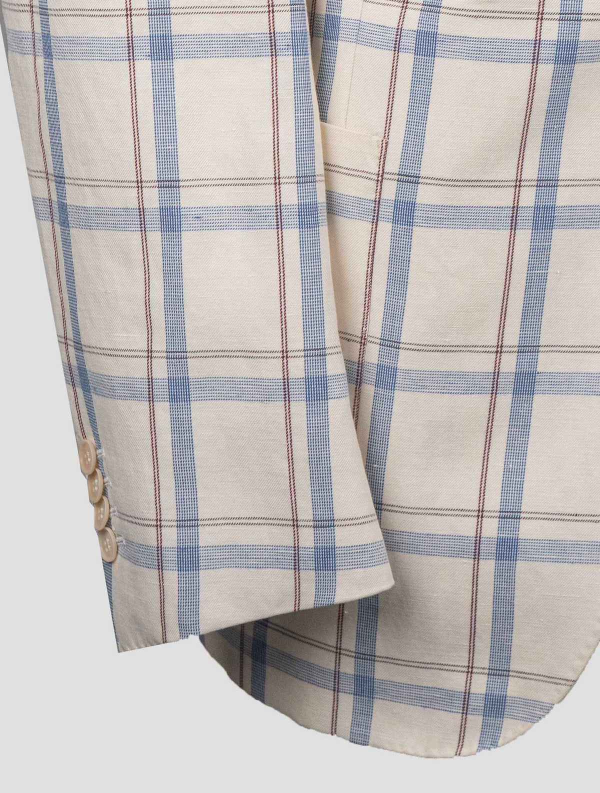 Isaia Multicolor Linen Cotton Blazer