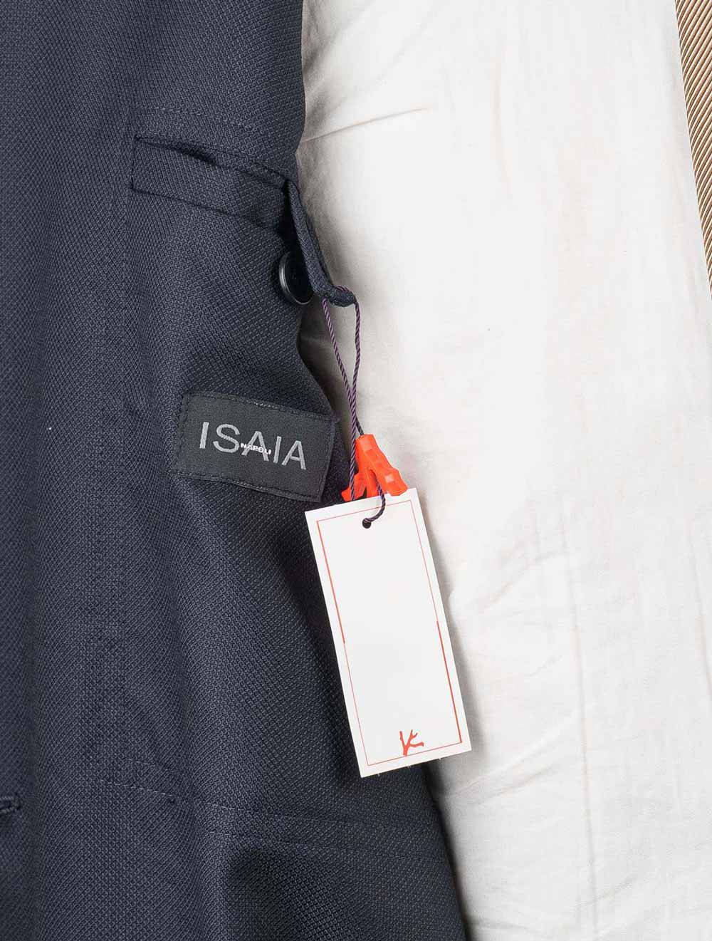 Isaia Blue Virgin Wool Blazer
