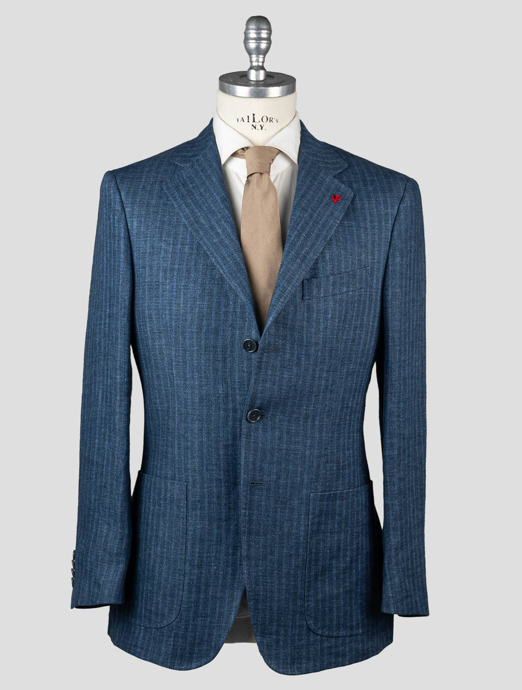 Isaia Blue Linen Blazer