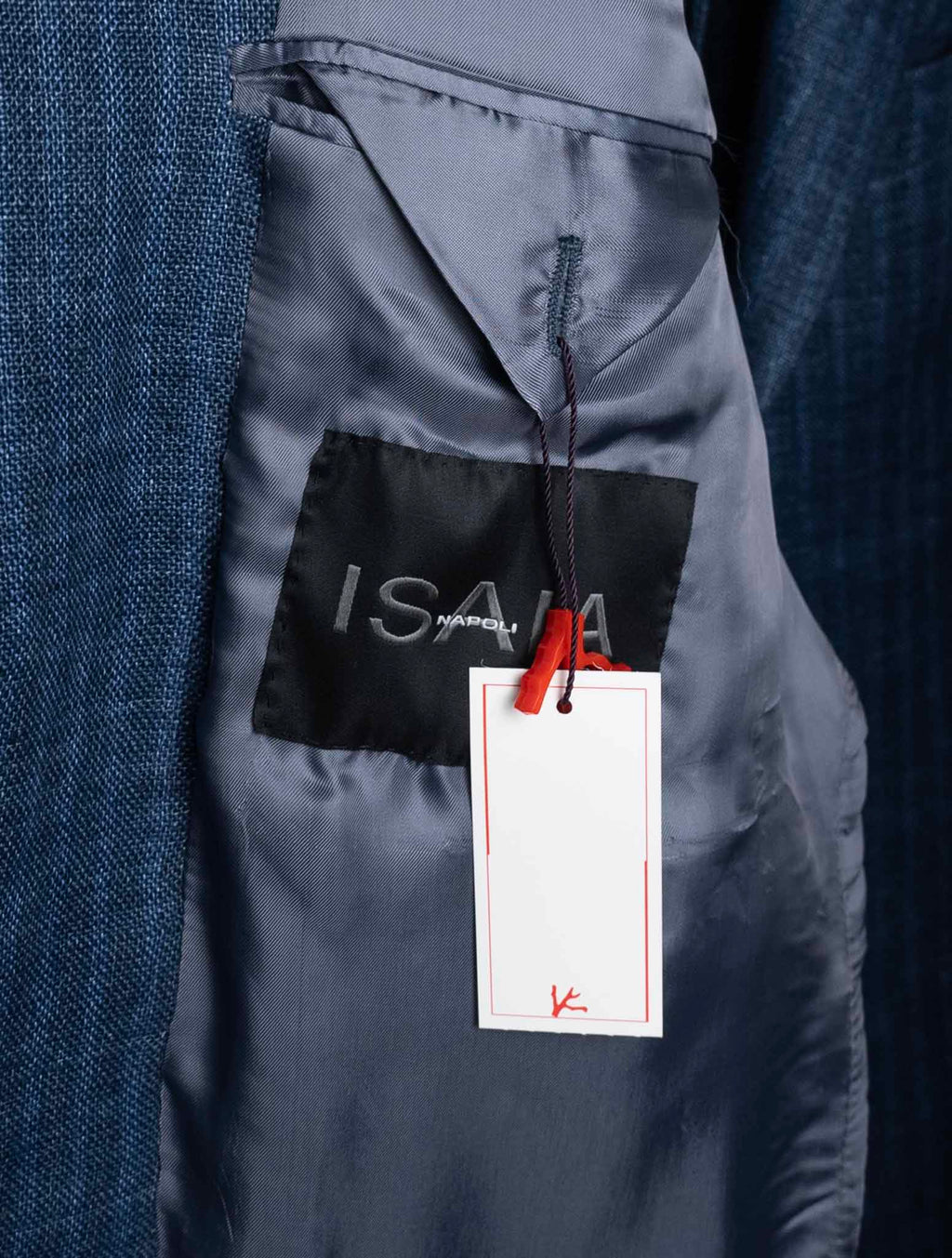 Isaia Blue Linen Blazer