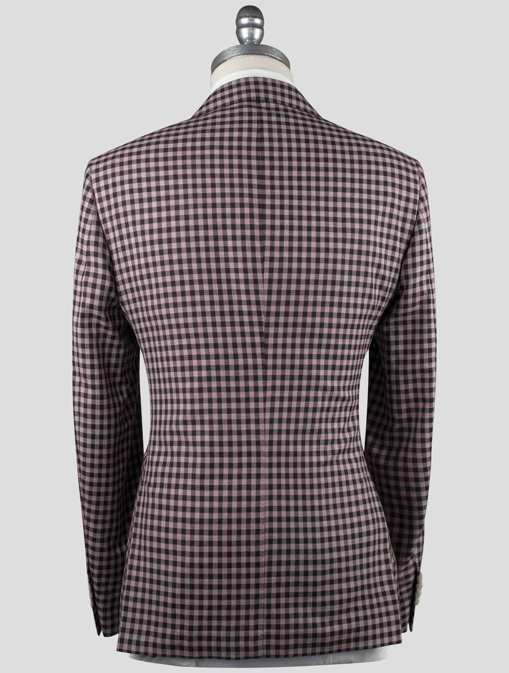 Isaia Pink Black Wool Cotton Blazer