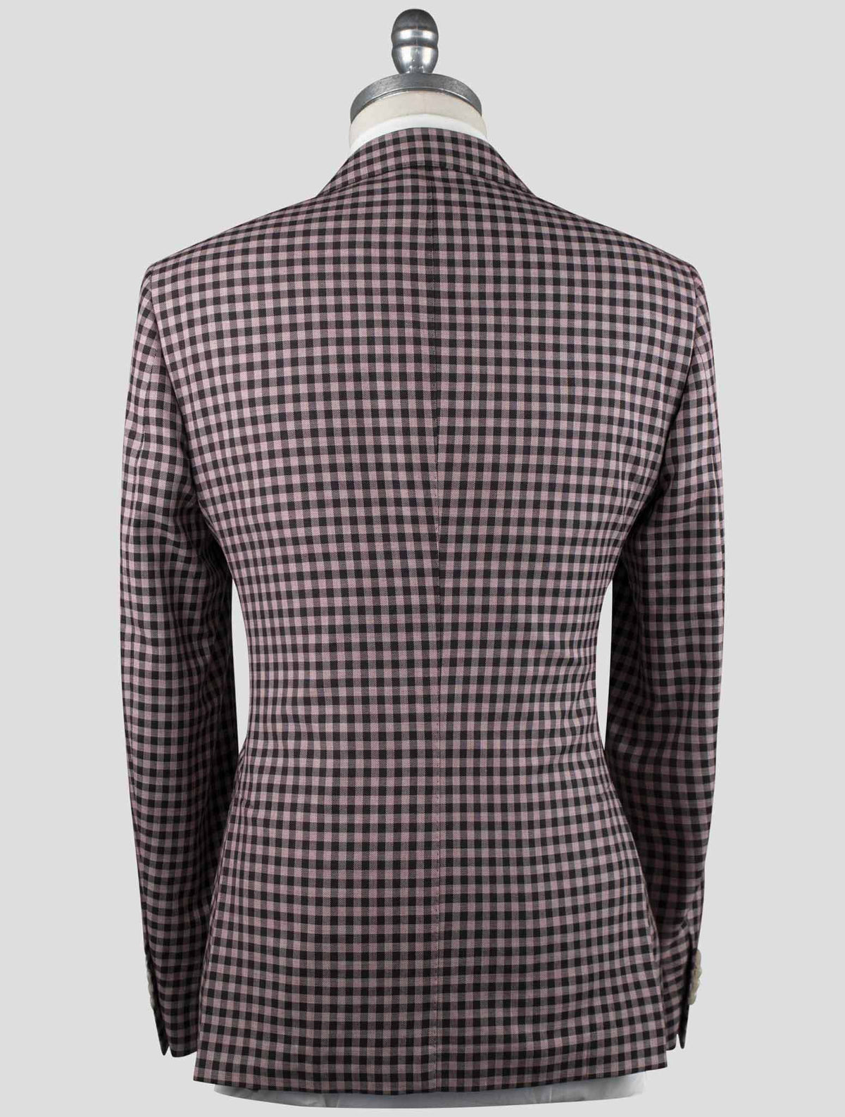 Isaia Pink Black Wool Cotton Blazer