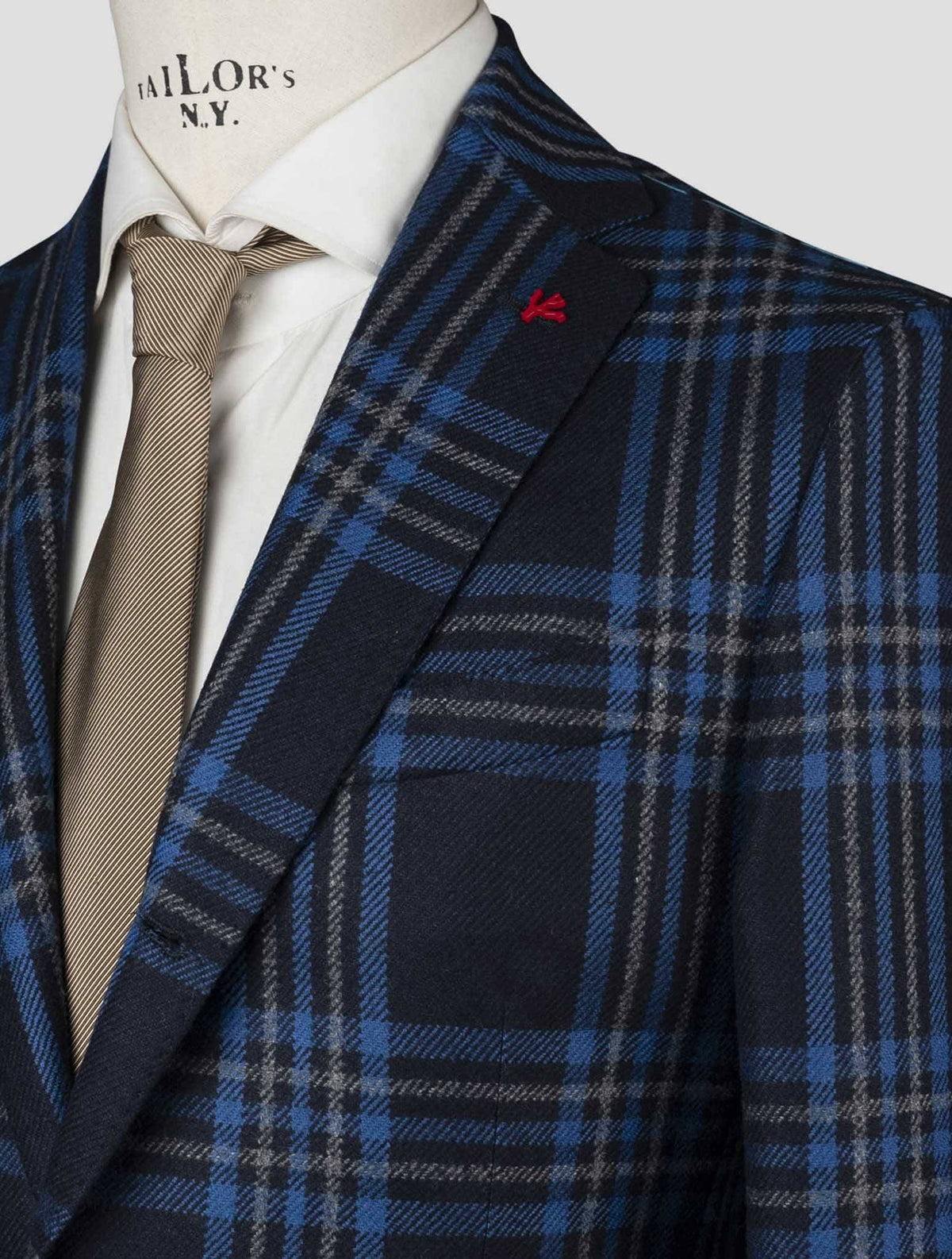 Isaia Blue Wool Blazer