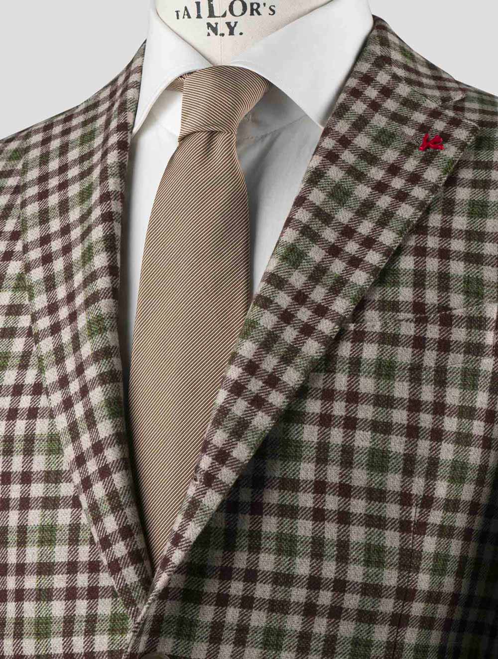 Isaia Multicolor Virgin Wool Blazer