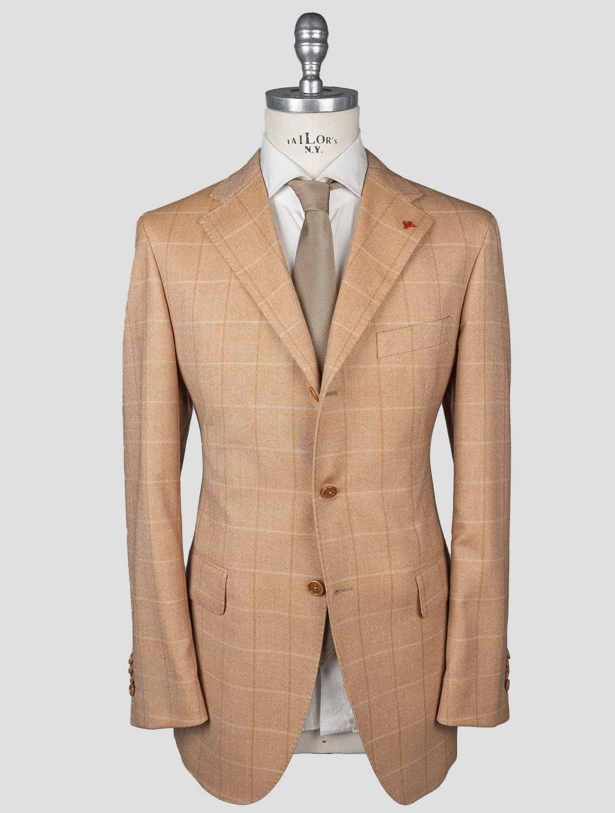Isaia Orange Virgin Wool Blazer