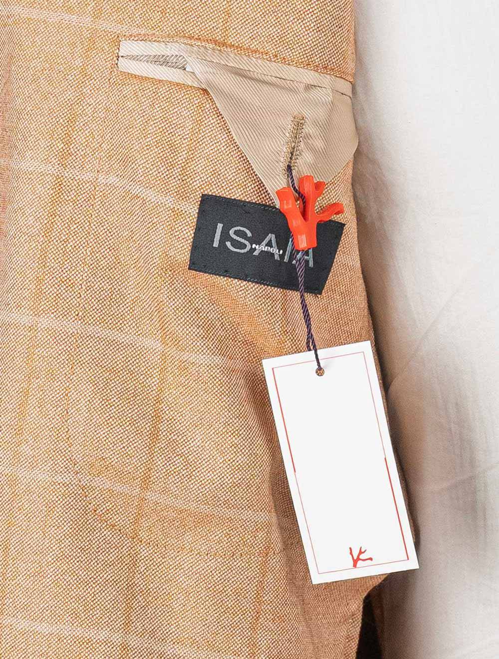 Isaia Orange Virgin Wool Blazer