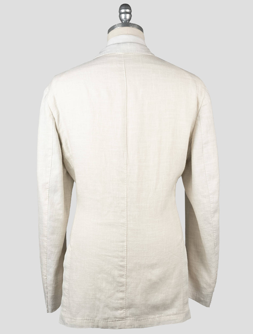 Isaia Beige Linen Wool Silk Blazer