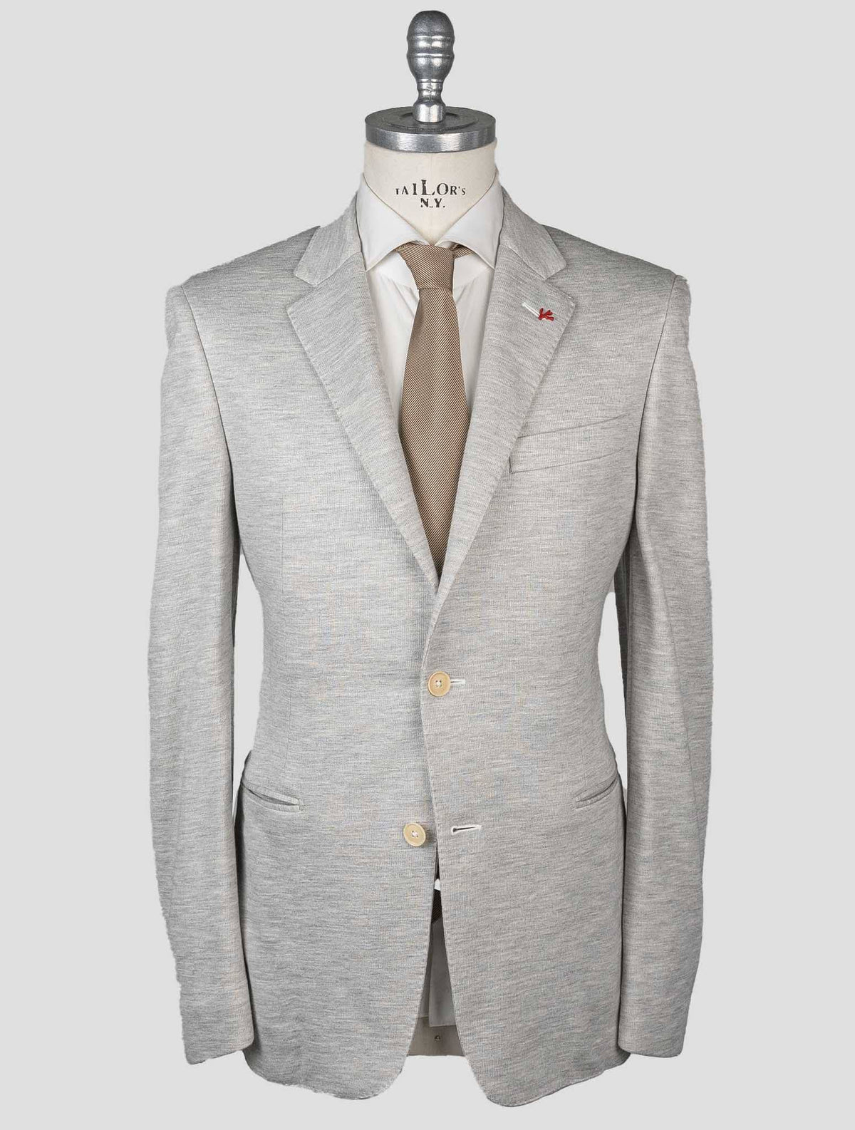 Isaia Gray Cotton Viscose Blazer