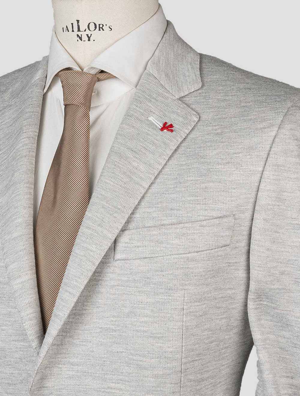 Isaia Gray Cotton Viscose Blazer